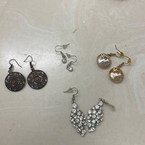 Four sets of earrings